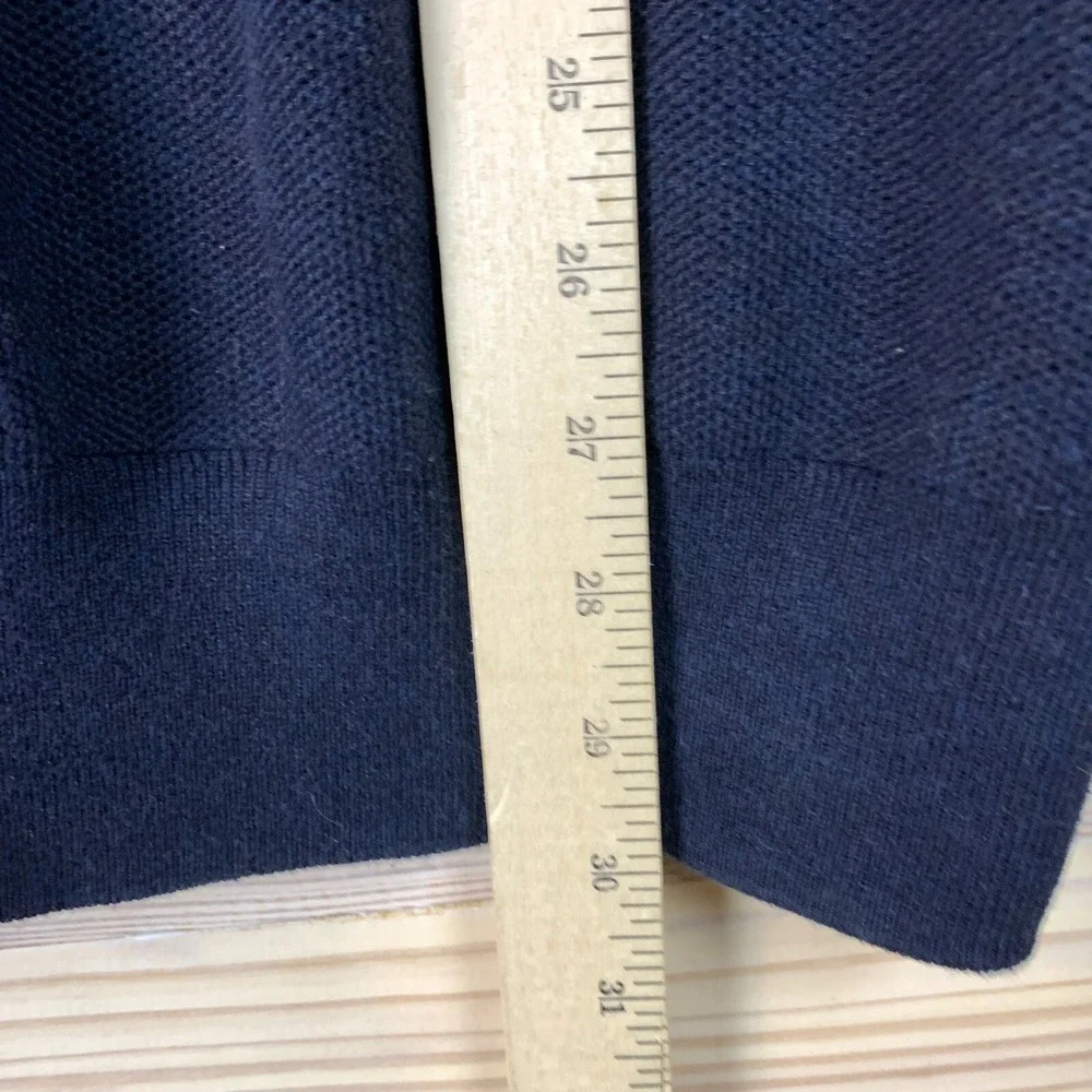 Polo Ralph Lauren Men XL 1/4‎ Zip Pullover Pima Cotton Waffle Knit Pony Blue